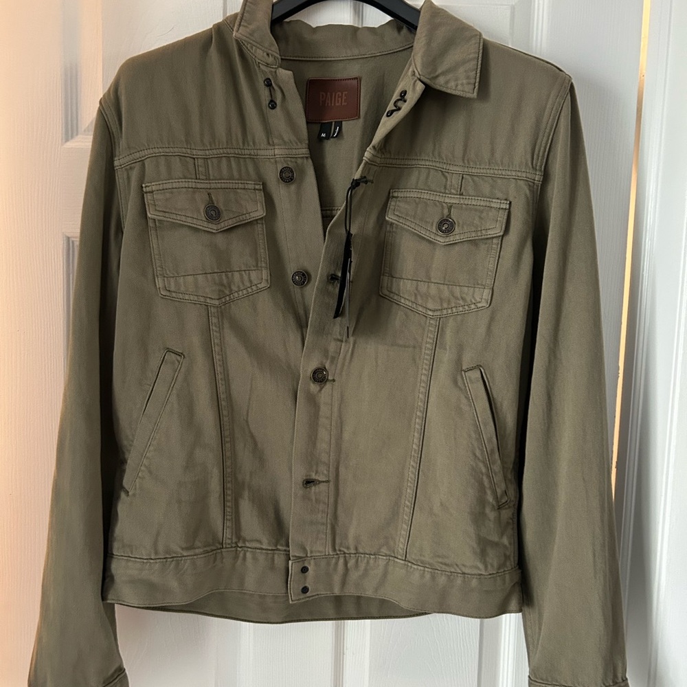 PAIGE Olive Bomber Jacket